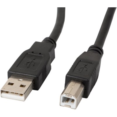 Kabel USB-A - USB-B LANBERG CA-USBA-10CC-0005-BK 0.5 m
