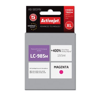 Tusz ACTIVEJET do Brother LC-985M Purpurowy 19.5 ml AB-985MN