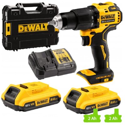 Wiertarko-wkrętarka DEWALT DCD709D2T-QW zestaw akumulatorów
