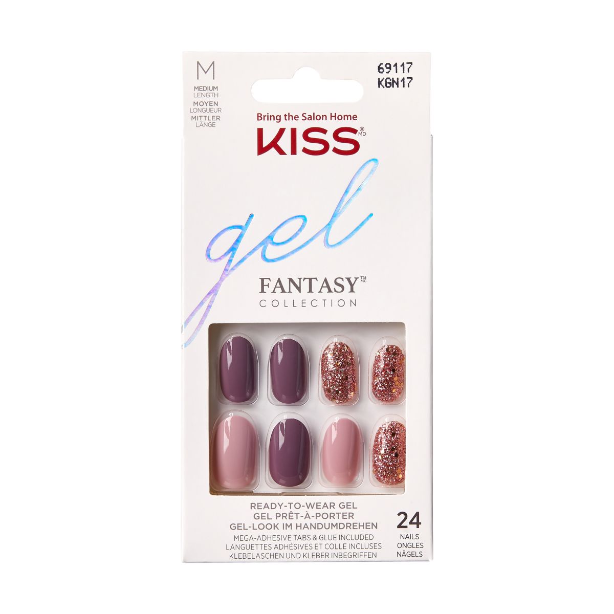 Kiss Gel Nails sztuczne paznokcie pressure kgn17, 1 opak.