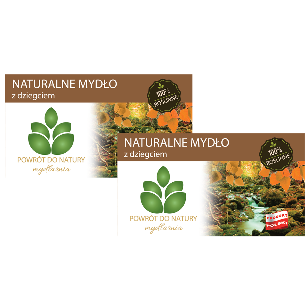 Powrót do natury 100% roślinne naturalne mydło z dziegciem, 2 szt.