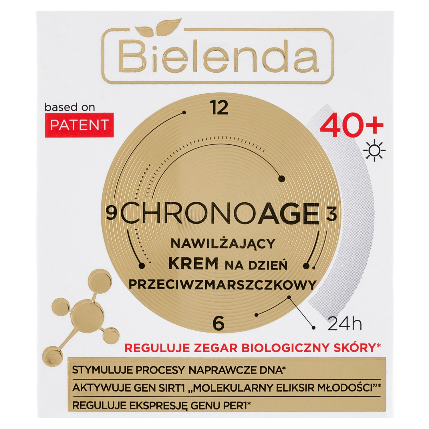 Bielenda Chrono Age nawilżający krem przeciwzmarszczkowy do twarzy 40+ na dzień, 50 ml
