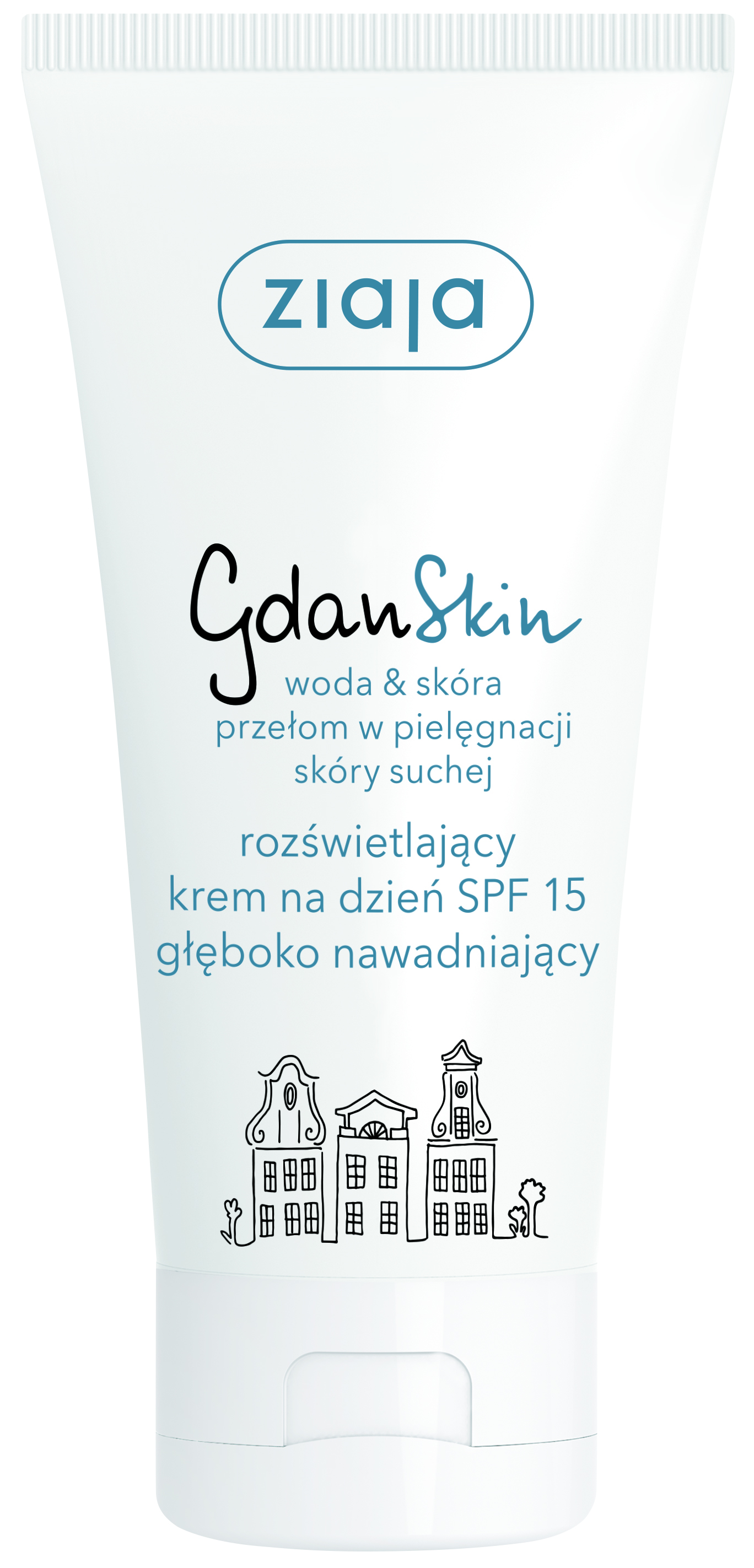 Ziaja GdanSkin, krem na dzień, rozświetlający do twarzy, SPF15, 50 ml