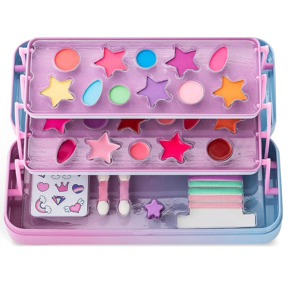 Martinelia Little Unicorn zestaw kosmetyczny dla dzieci w metalowym pudełku z 3 poziomami, 1 zest.