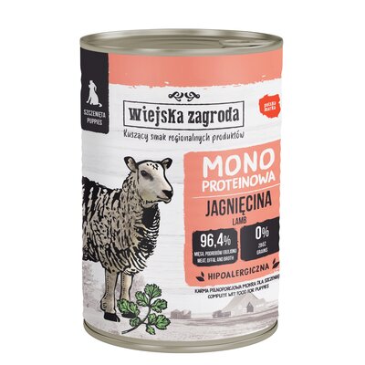 Karma dla psa WIEJSKA ZAGRODA Jagnięcina 400 g