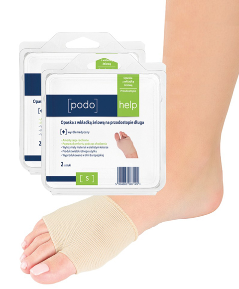 Podohelp opaska z wkładką żelową na przodostopie długa