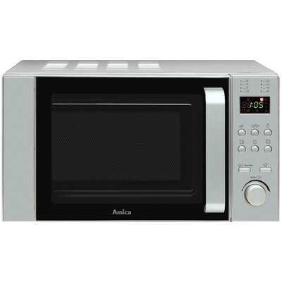 Kuchenka mikrofalowa AMICA AMGF20E2I 700W średnica 24.5 cm pojemność 20L MultiWave System Srebrno-czarny
