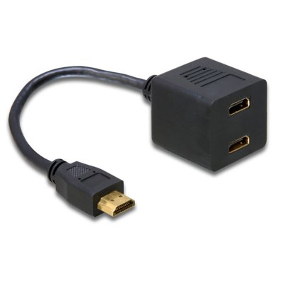Kabel HDMI - 2x HDMI DELOCK 0.2 m