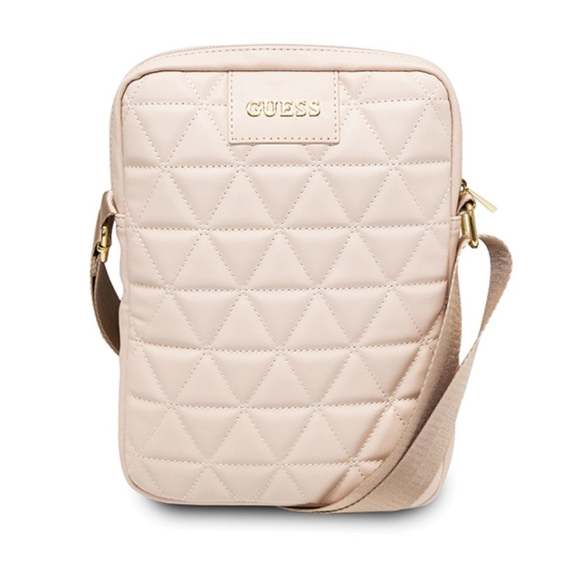 Guess Quilted Tablet Bag Pink - torba iPad