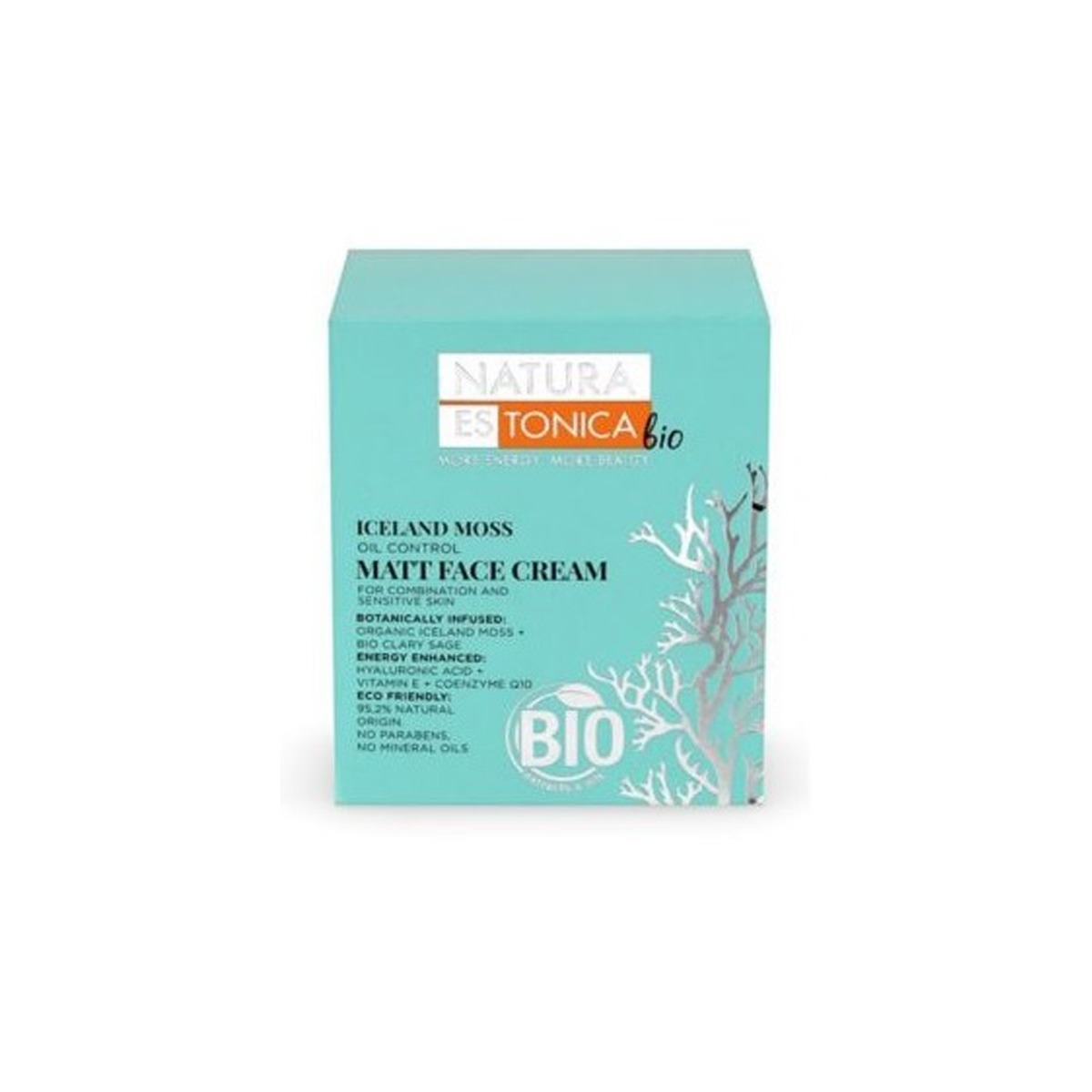 Natura Estonica Bio Islandzki Mech krzem do twarzy matujący, 50 ml