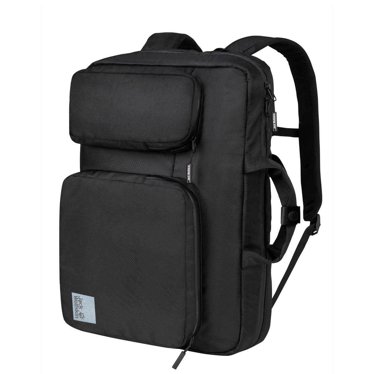 Torba na ramię - plecak na latopa 14" Jack Wolfskin NEW YORK 2IN1 FLIPBAG ultra black - ONE SIZE