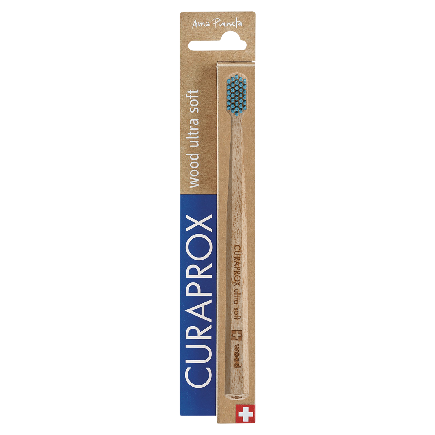 Curaprox Wood Ultra Soft drewniana szczoteczka do mycia zębów, 1 szt.