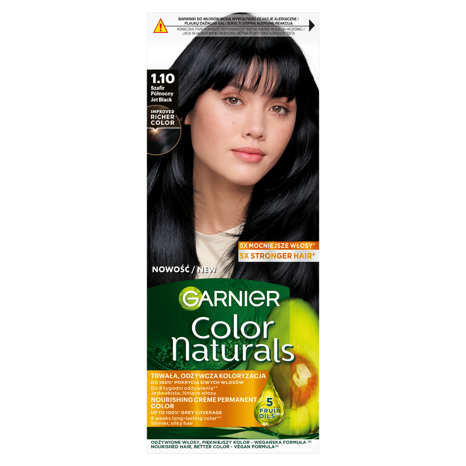 Garnier Color Naturals farba do włosów 1.10 szafir północny, 1 szt.