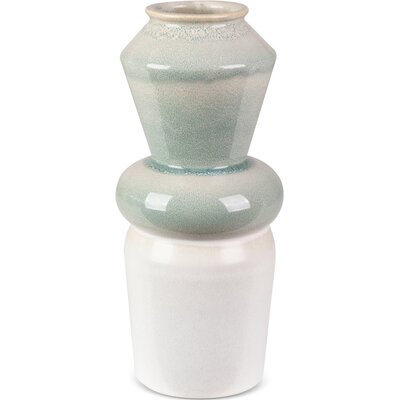 Wazon EUROFIRANY Liana 14 x 31 cm Kremowo-miętowy