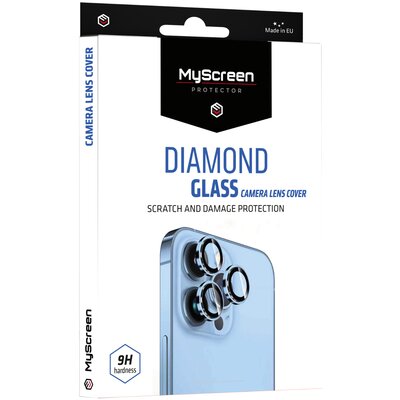 Szkło hartowane na obiektyw MYSCREEN Diamond Glass Camera Lens Cover do Apple iPhone 15 Pro/15 Pro Max Czarny