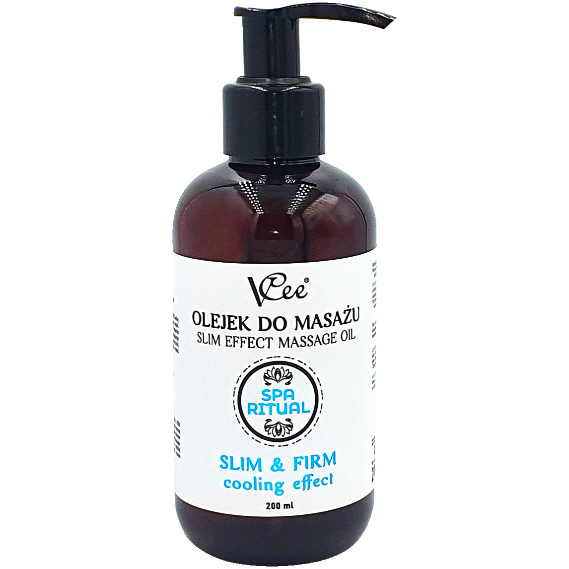 Vcee Slim&Firm Cooling olejek do masażu ciała, 200 ml
