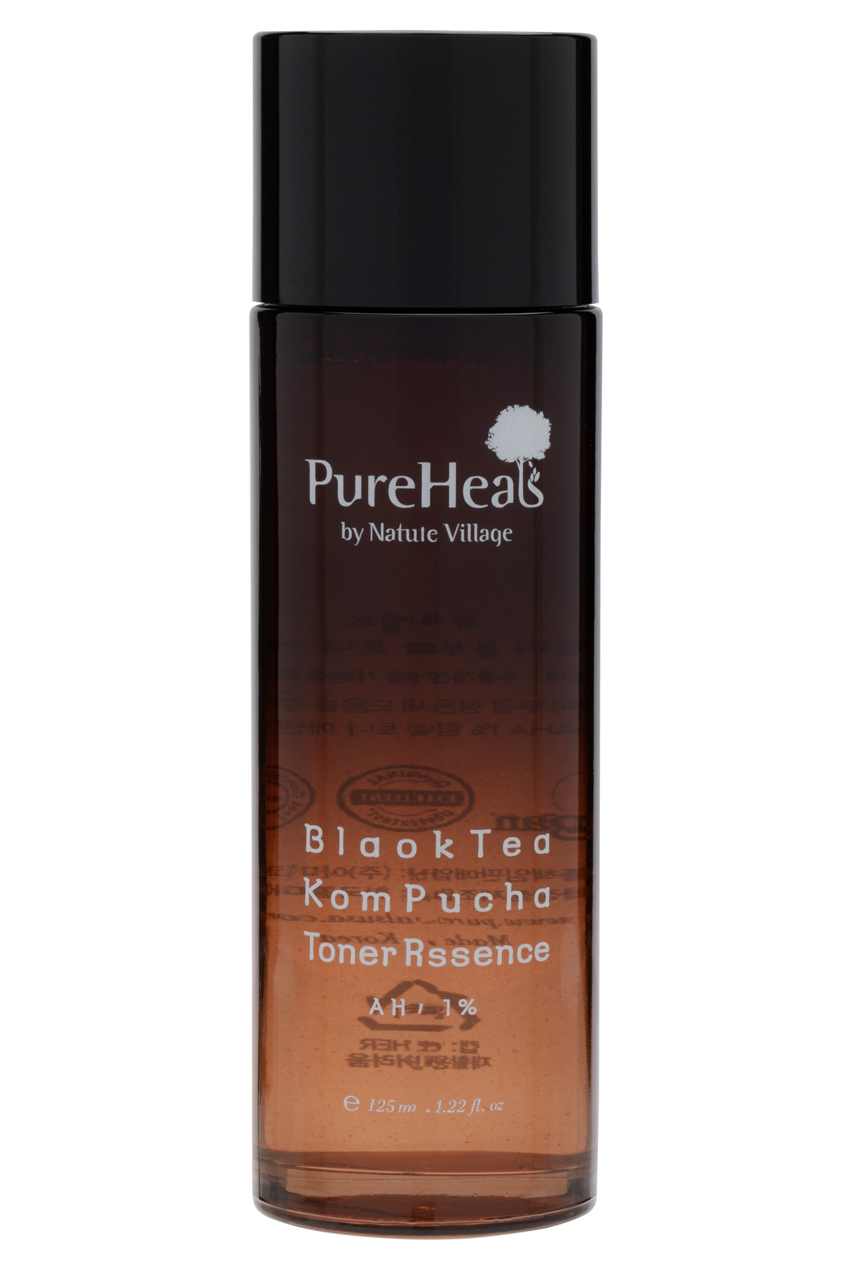 Pureheals Black Tea Kombucha wygładzająco-rozświetlający tonik do twarzy, 125 ml