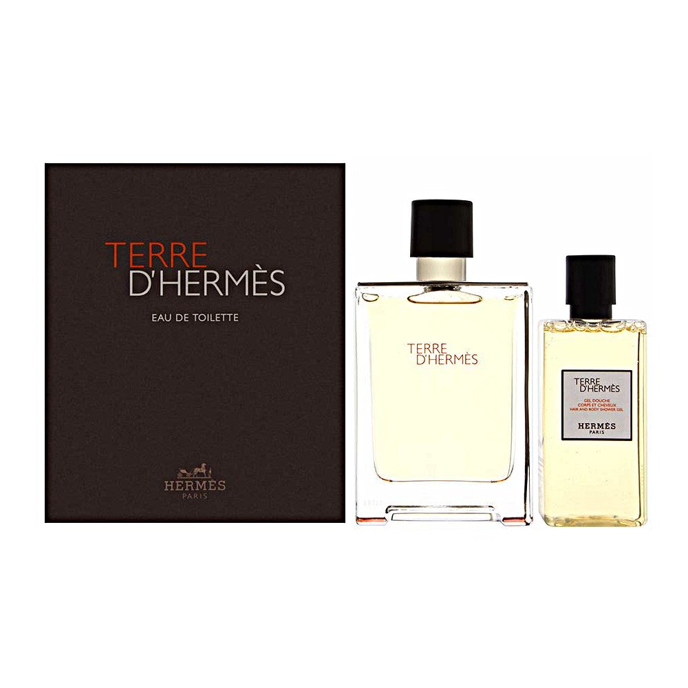 Hermès Terre d'Hermes zestaw męski: woda toaletowa, 100 ml + żel pod prysznic, 80 ml