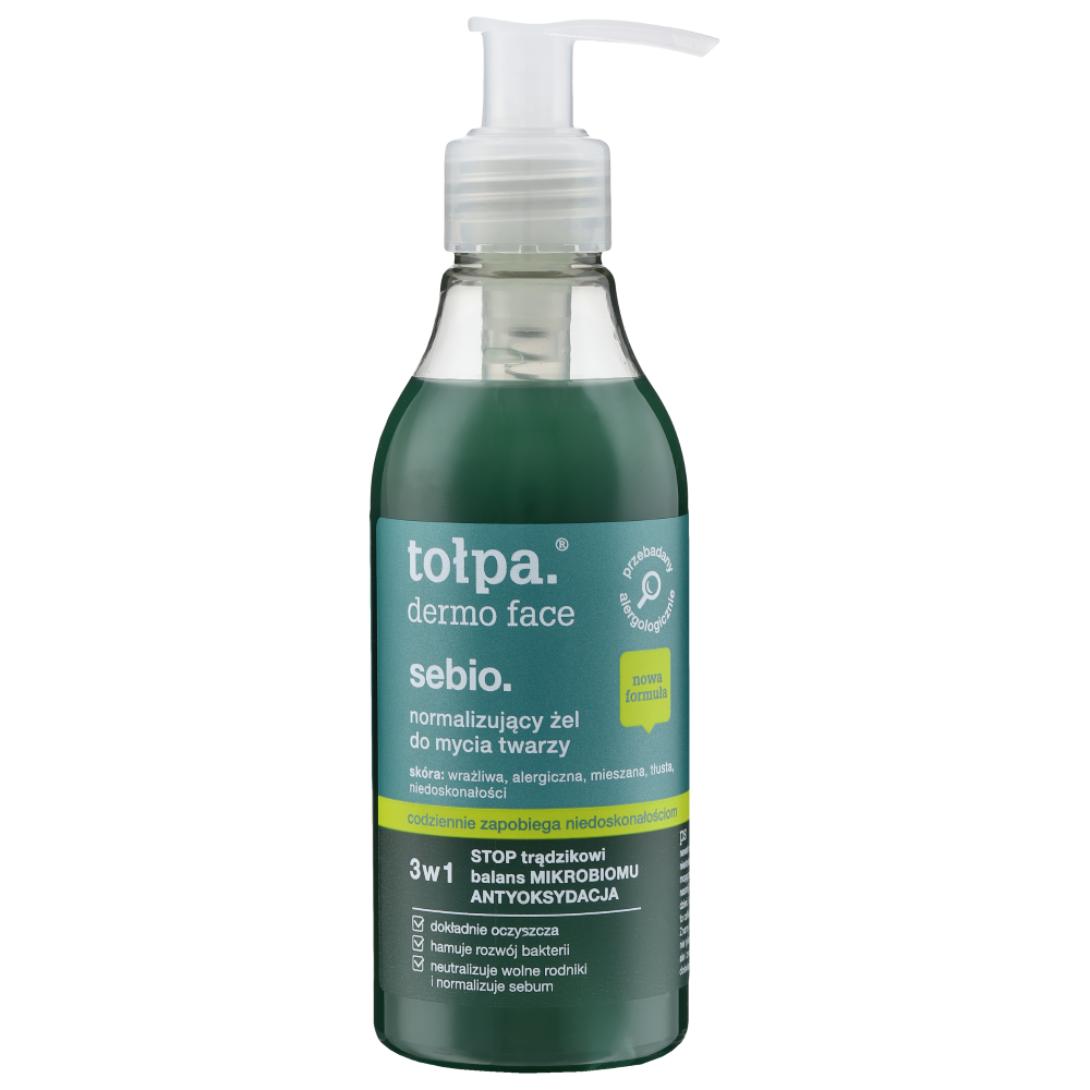 Tołpa Dermo Face Sebio normalizujący żel do mycia twarzy, 195 ml