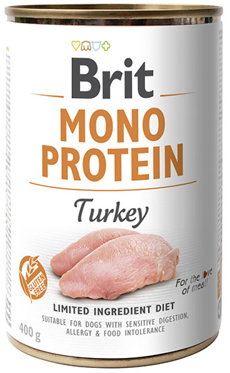 Brit Mono Protein Turkey karma dla psa w puszce, 400 g