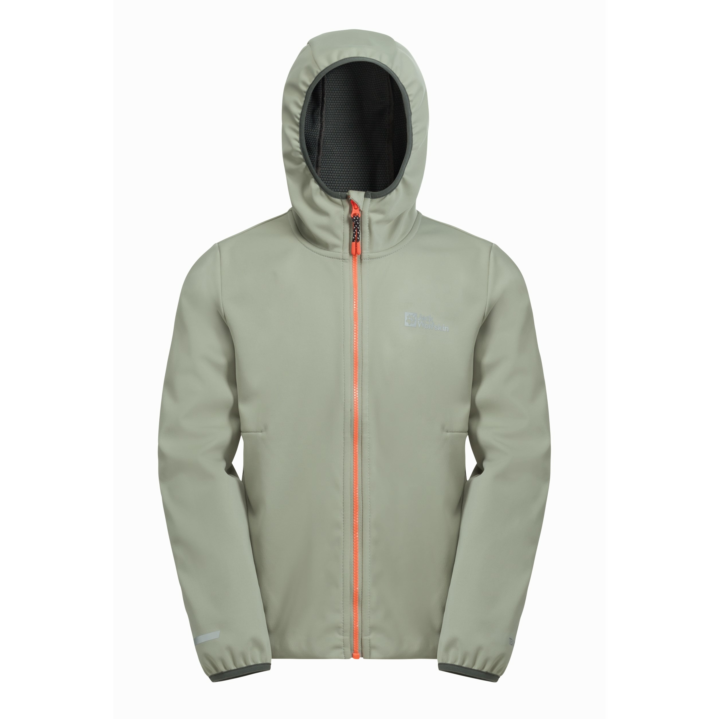 Dziecięca kurtka softshellowa Jack Wolfskin FELDBERG HOODED JKT K mint leaf - 176