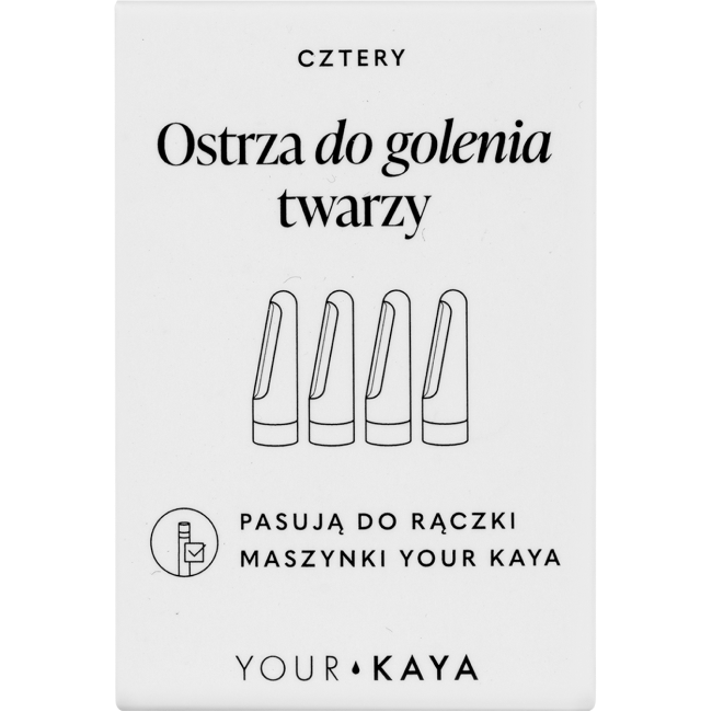 Your Kaya ostrza do golenia twarzy, 4 szt./1 opak.