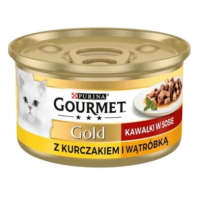 Karma dla kota GOURMET Gold Kurczak i wątróbka 85 g