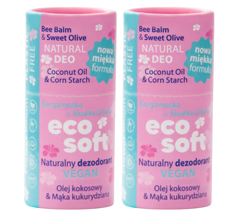 Eco Soft naturalny dezodorant damski bez aluminium Flower Bloom, 2x50 g