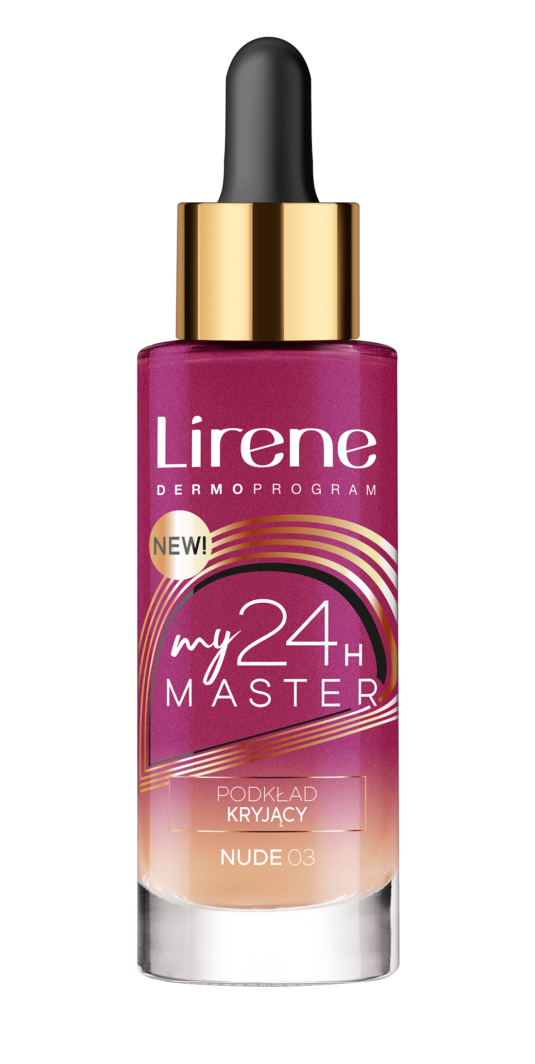 Lirene My 24H Master kryjący podkład do twarzy 03 nude, 30 ml