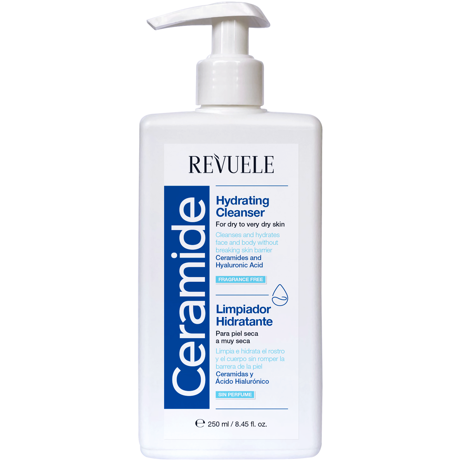 Revuele Ceramide nawilżający płyn do mycia twarzy i ciała, 250 ml