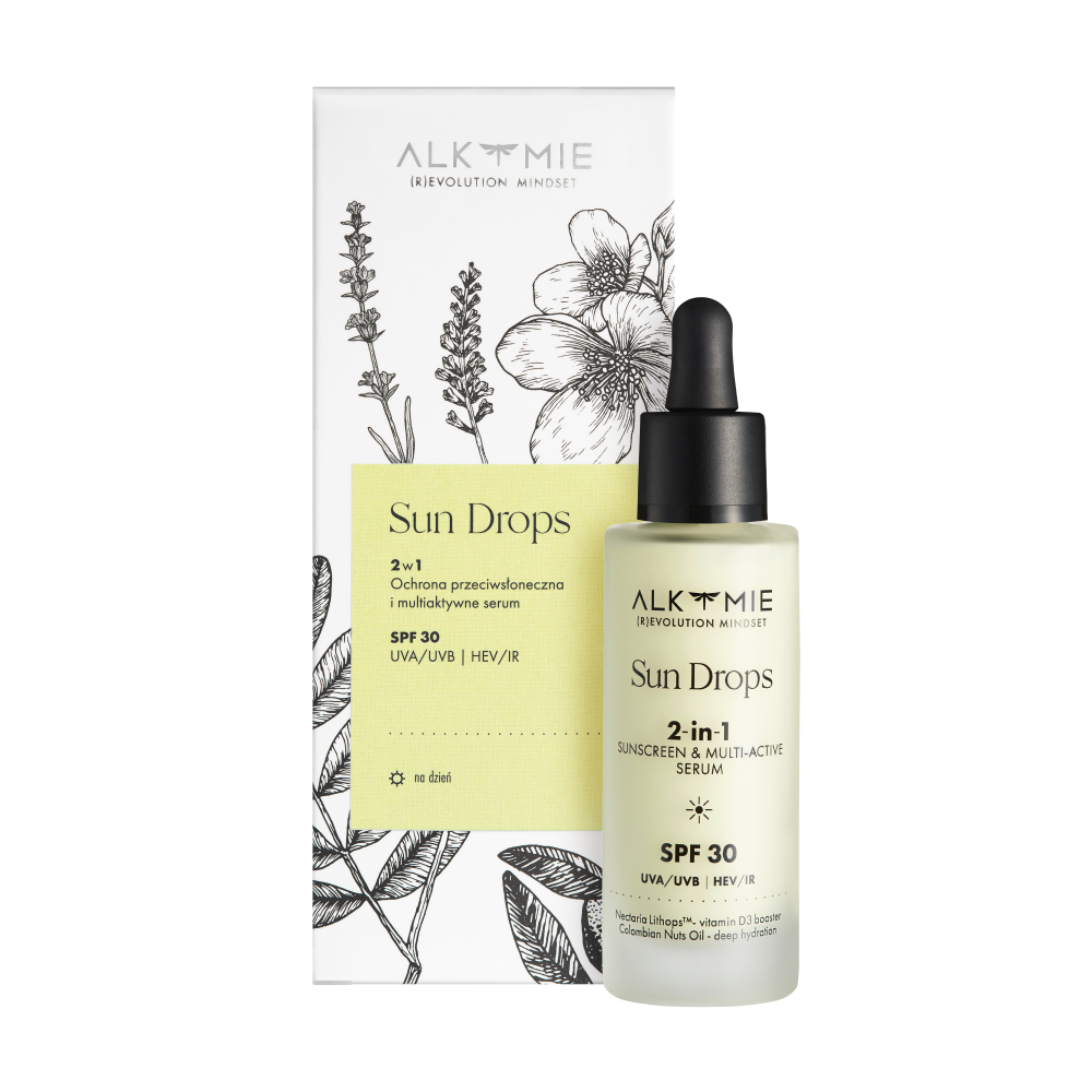 Alkmie Sun Drops multiaktywne serum do twarzy z SPF30, 30 ml