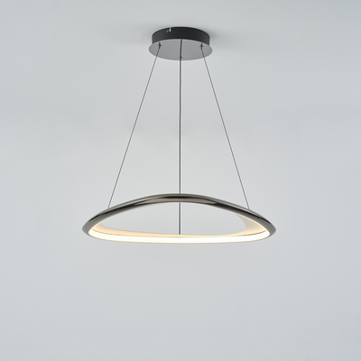 Lampa wisząca LED chromowana czarna GETAFE 65 cm