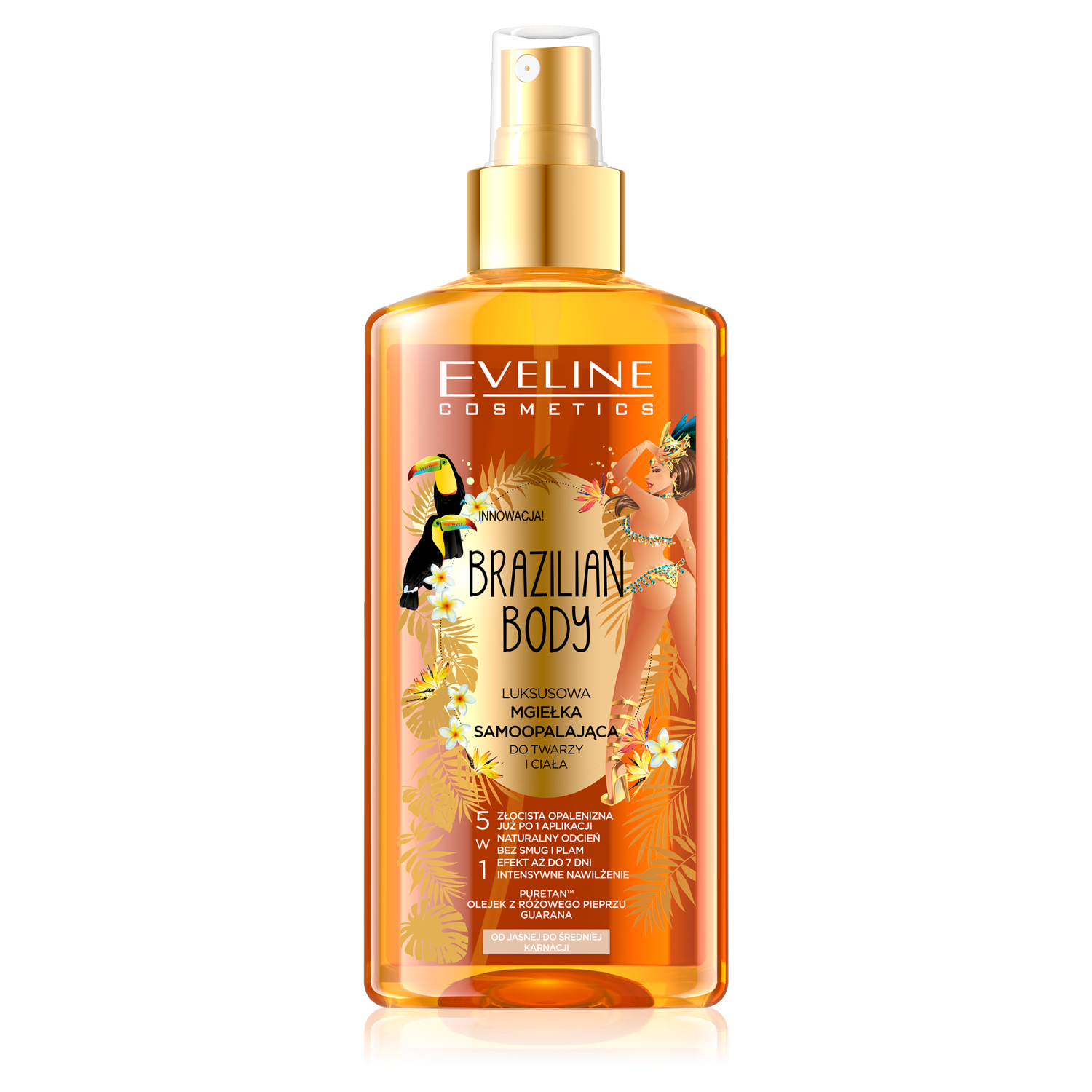 Eveline Cosmetics Brazil Body mgiełka samoopalająca do ciała, 150 ml