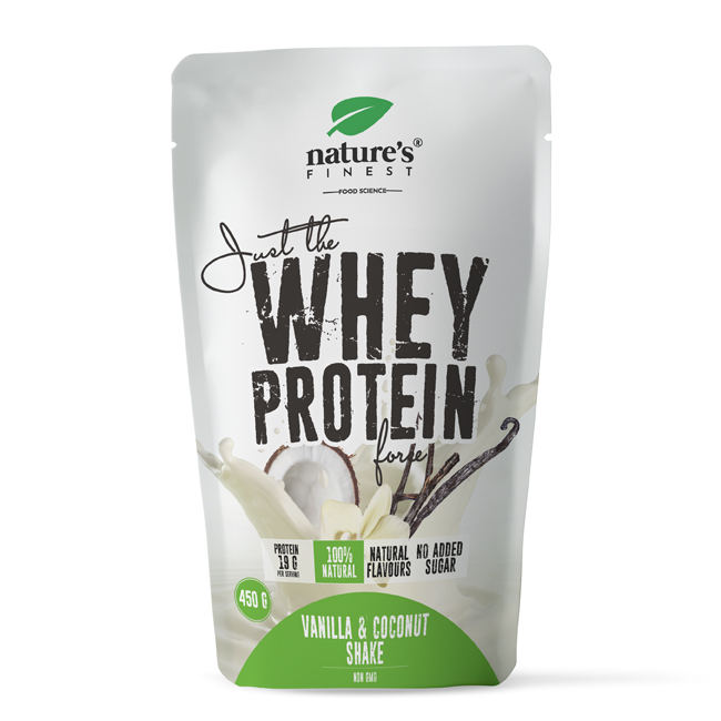 Nature's Finest Whey Protein Vanilla & Coconut Whey Shake waniliowo-kokosowy shake białkowy, 450 g