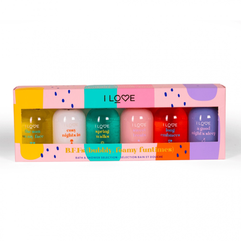 I Love Bath Gift Set zestaw: żel pod pysznic i do kąpieli, 6x100 ml