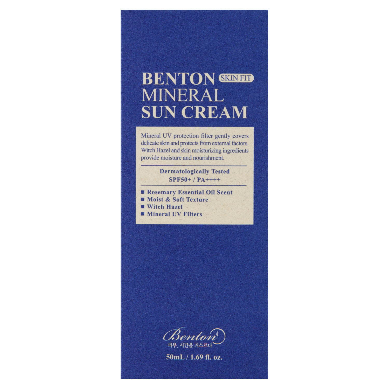 Benton Mineral Sun Cream krem przeciwsłoneczny do twarzy z SPF50+ PA++++, 50 ml