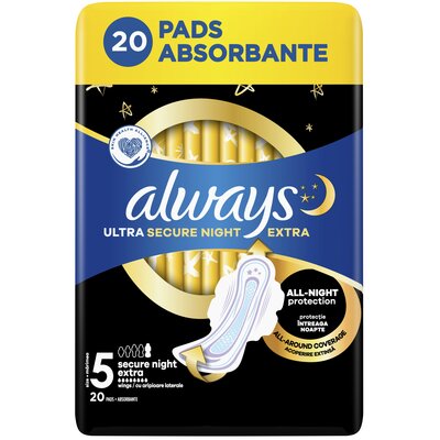 Podpaski ALWAYS Ultra Secure Night Extra Rozmiar 5 (20 sztuk)