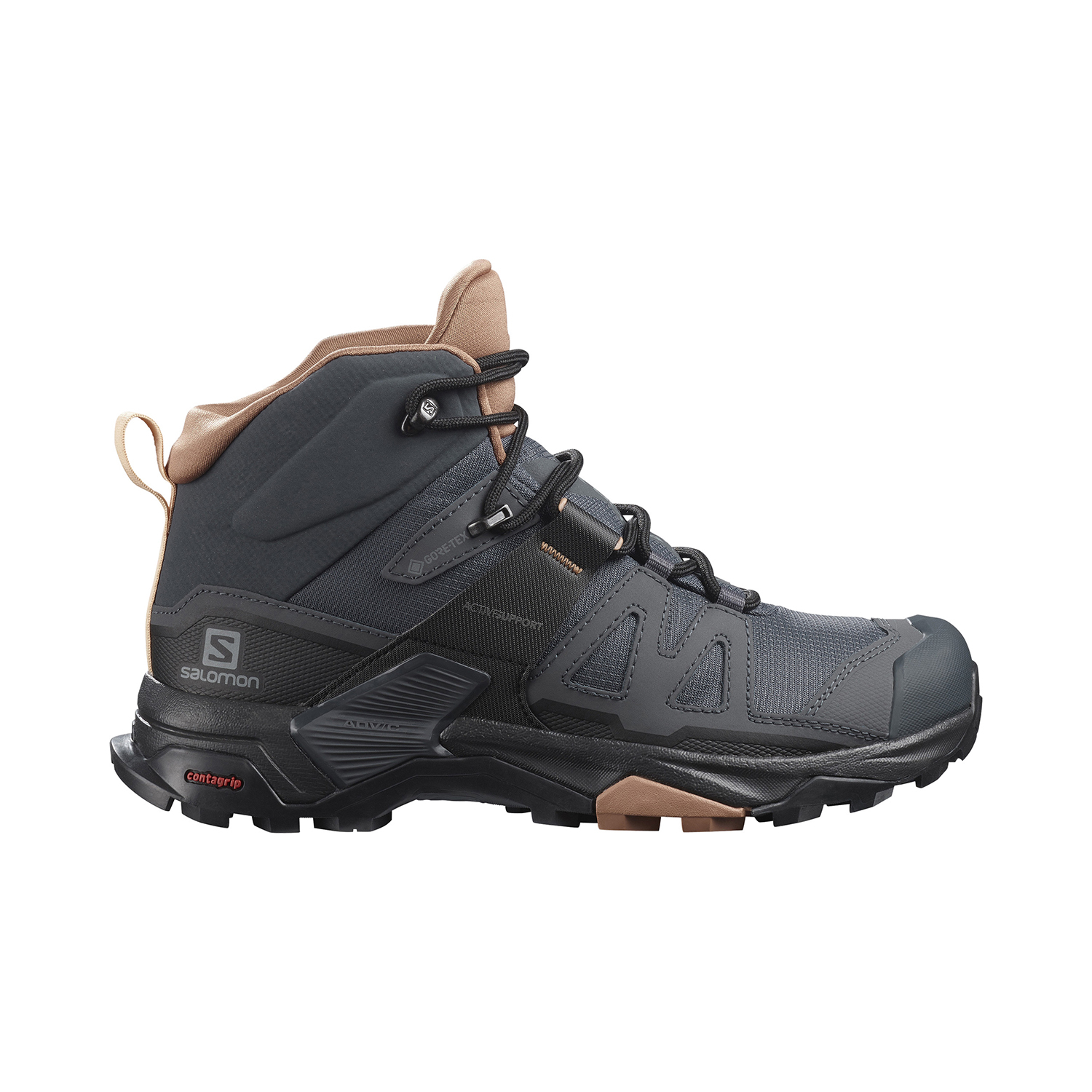 Damskie buty turystyczne Salomon X Ultra 4 Mid GTX Women ebony/mocha mouse/almond cream - 4,5