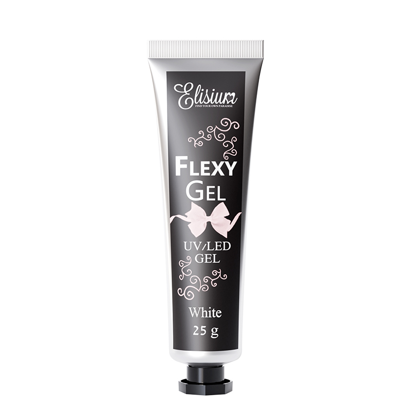 Elisium Flexygel żel do przedłużania paznokci white, 25 g