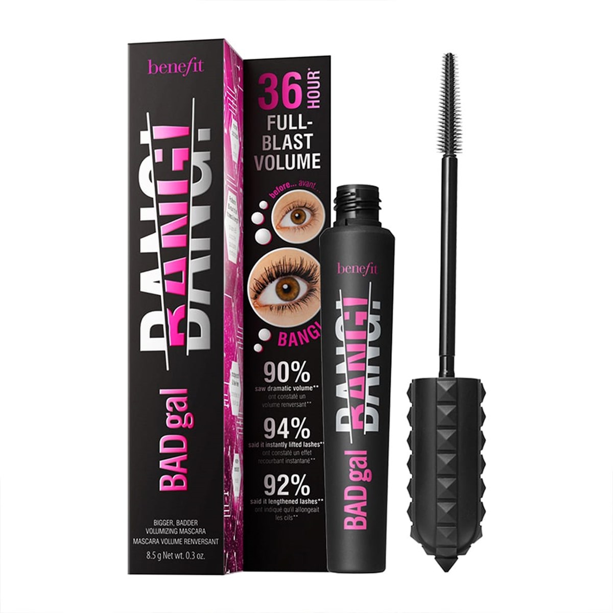 Benefit BadGal Bang! pogrubiający tusz do rzęs Black, 8,5 g