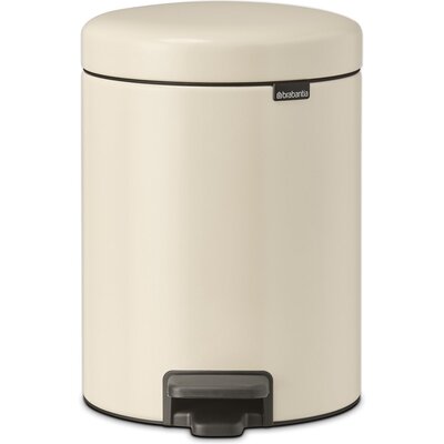 Kosz na śmieci z pedałem BRABANTIA NewIcon 149900 wyjmowane wiadro, nie przepuszcza zapachów, stal 5L Beżowy