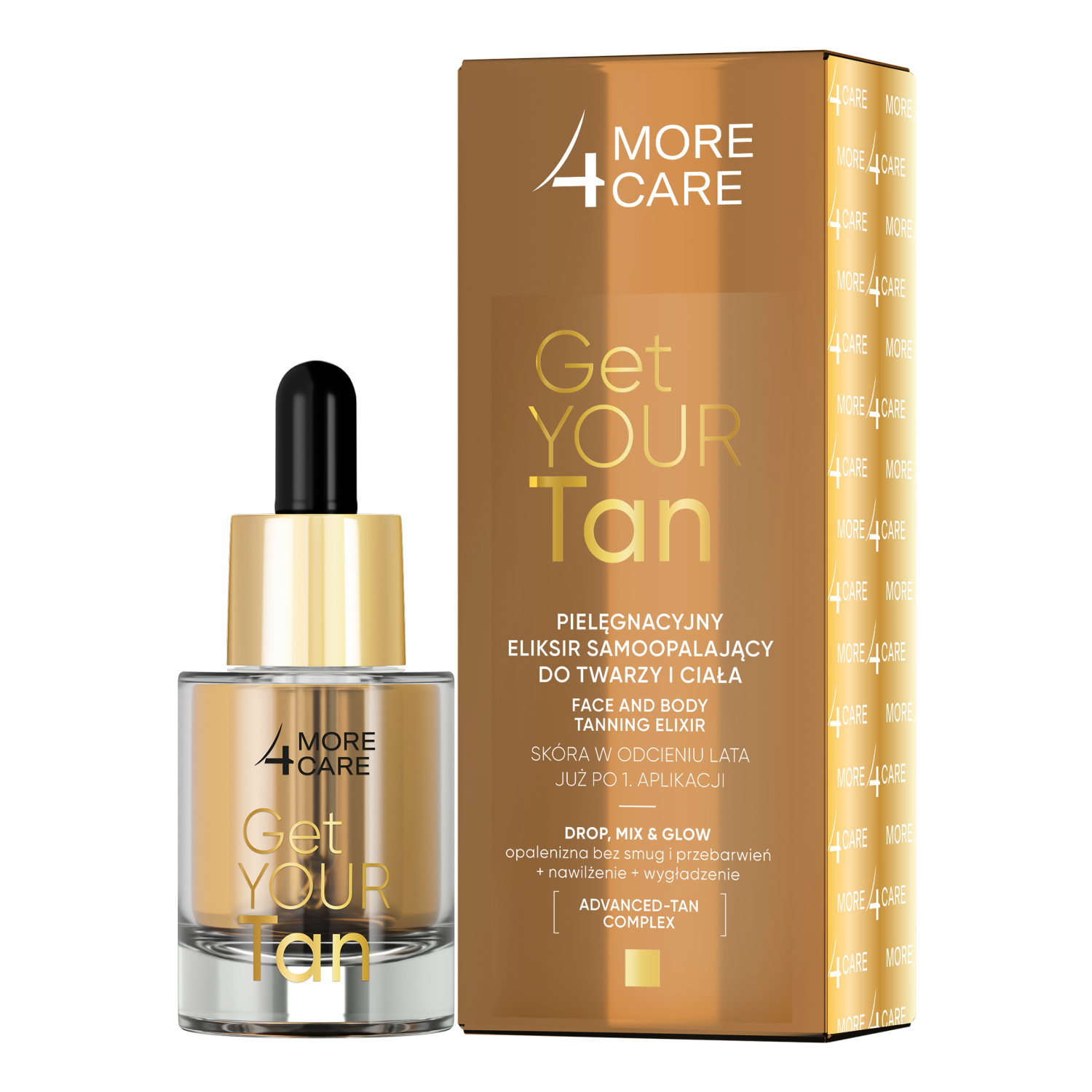More4Care Get Your Tan eliksir samoopalający do twarzy i ciała, 15 ml