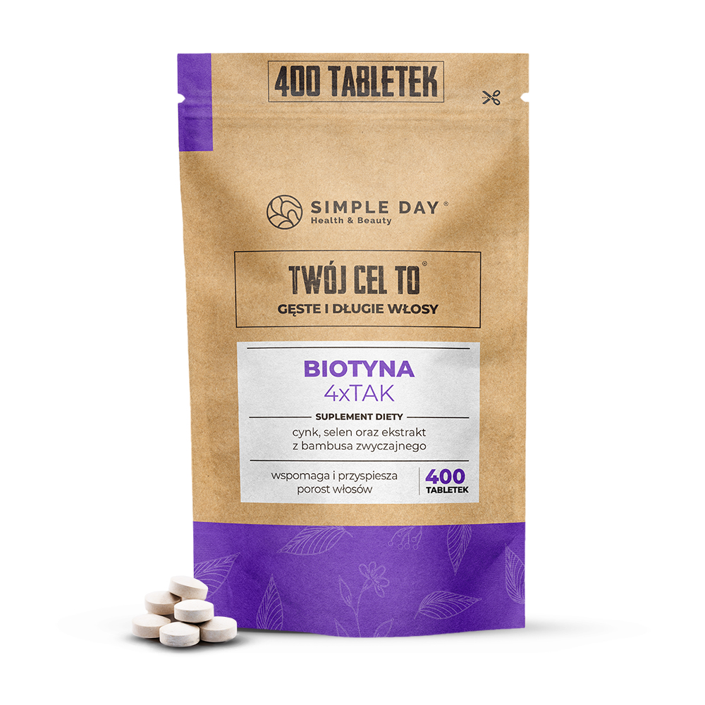 Twój Cel To Gęste i Długie Włosy suplement diety Biotyna, 400 tab./1 opak.