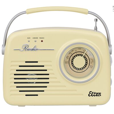 Radio ELTRA Luiza USB Analogowe Przenośne Waniliowy