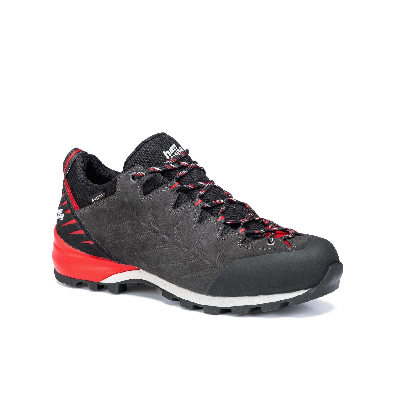 Męskie buty podejściowe Hanwag Makra Pro Low GTX asphalt/red - 11