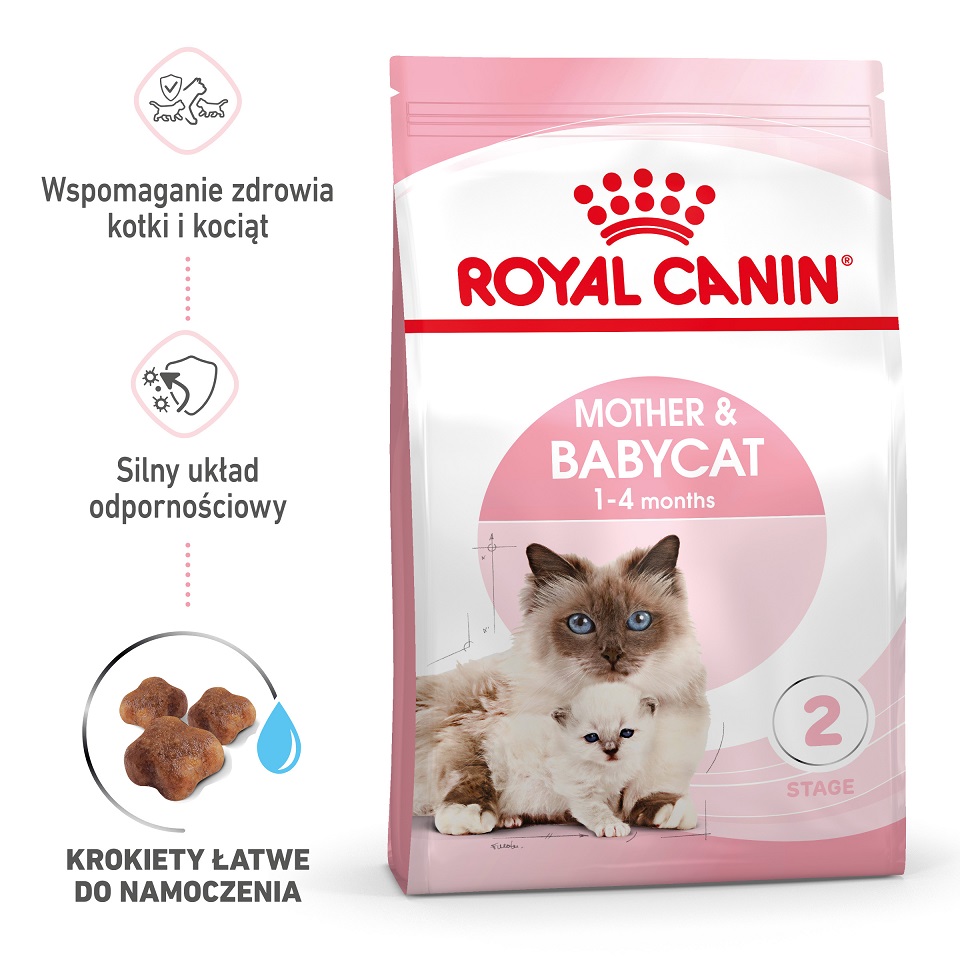 ROYAL CANIN Mother&amp;Babycat karma sucha dla kotek w okresie ciąży, laktacji i kociąt od 1. do 4. miesiąca życia 4 kg