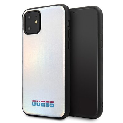 Etui GUESS Iridescent do Apple iPhone 11 Pro Max Srebrny