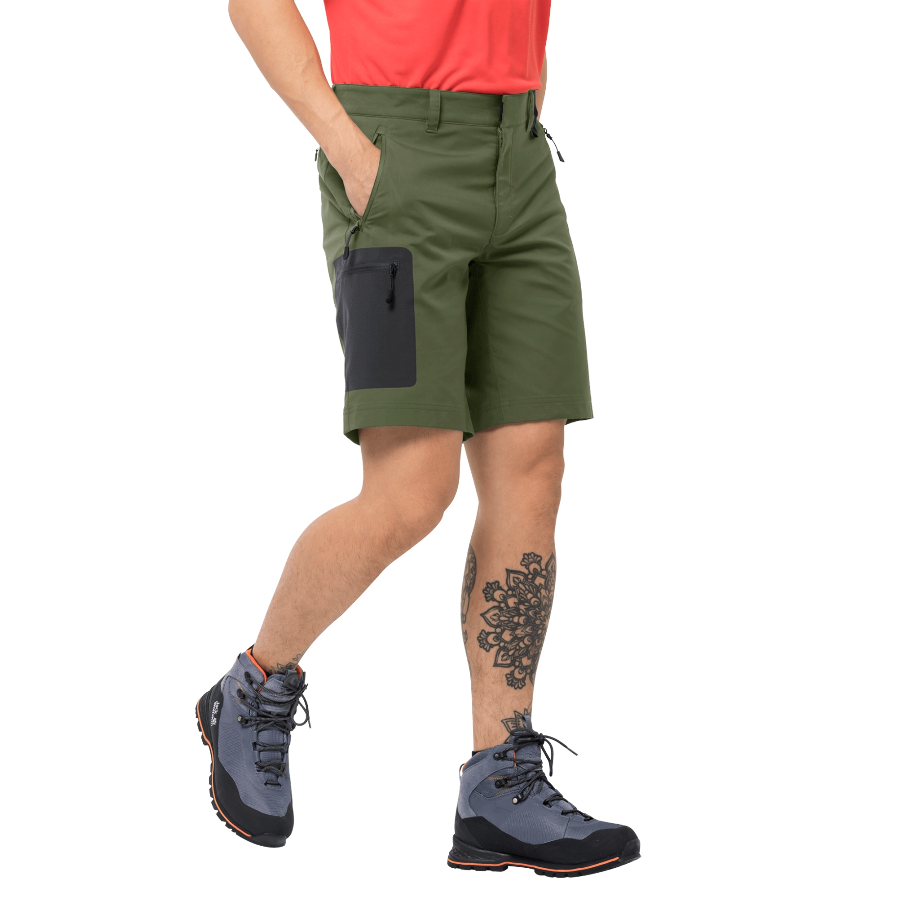 Krótkie spodenki męskie ACTIVE TRACK SHORTS MEN greenwood - 48