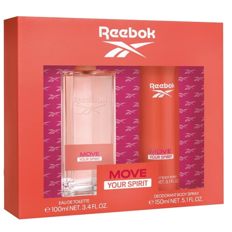 Reebok Move Your Spirit Women zestaw: woda toaletowa damska, 100 ml + dezodorant damski, 150 ml