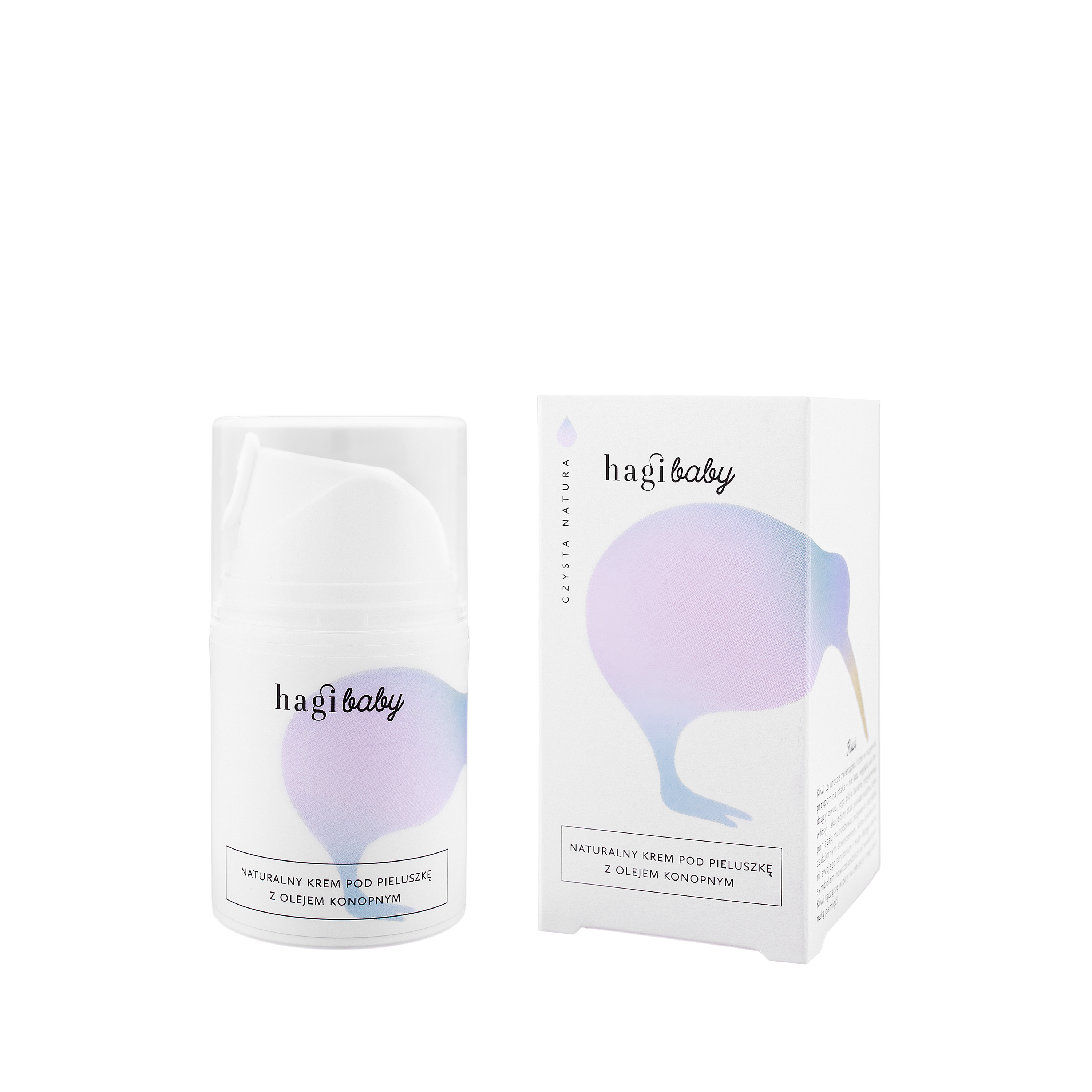 Hagi Baby naturalny krem pod pieluszkę z olejem konopnym, 50 ml